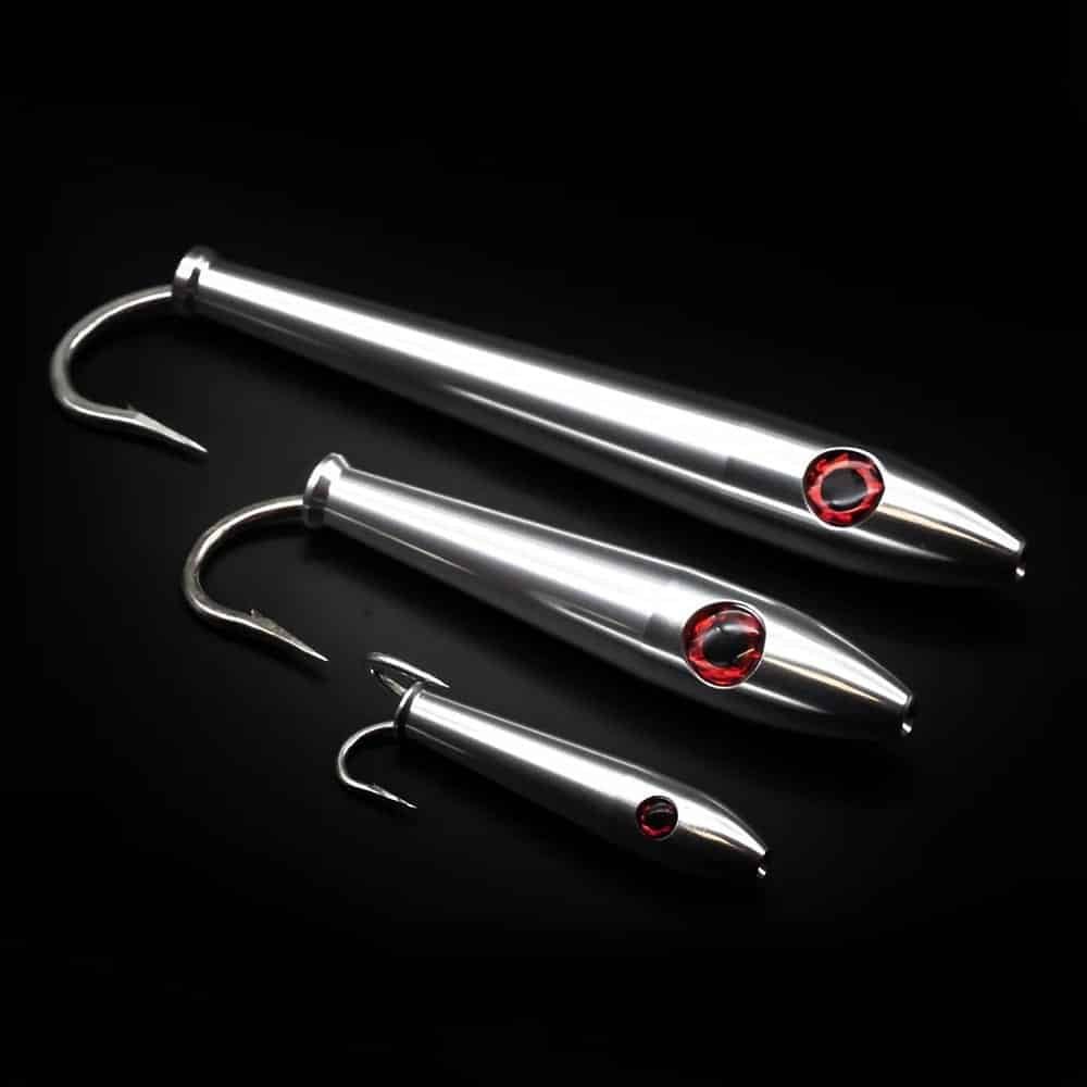 Premium Red Eye Aluminum Tuna Stick Trolling Lures for Saltwater Fishing - Ideal for Offshore, Deep Sea, and Big Game Fishing Adventures