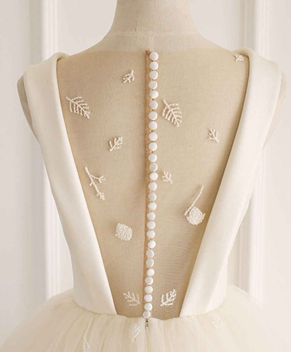 Light Champagne Tulle Short Prom Dress for Homecoming - Elegant Party Gown for Dances, Formal Events & Special Occasions