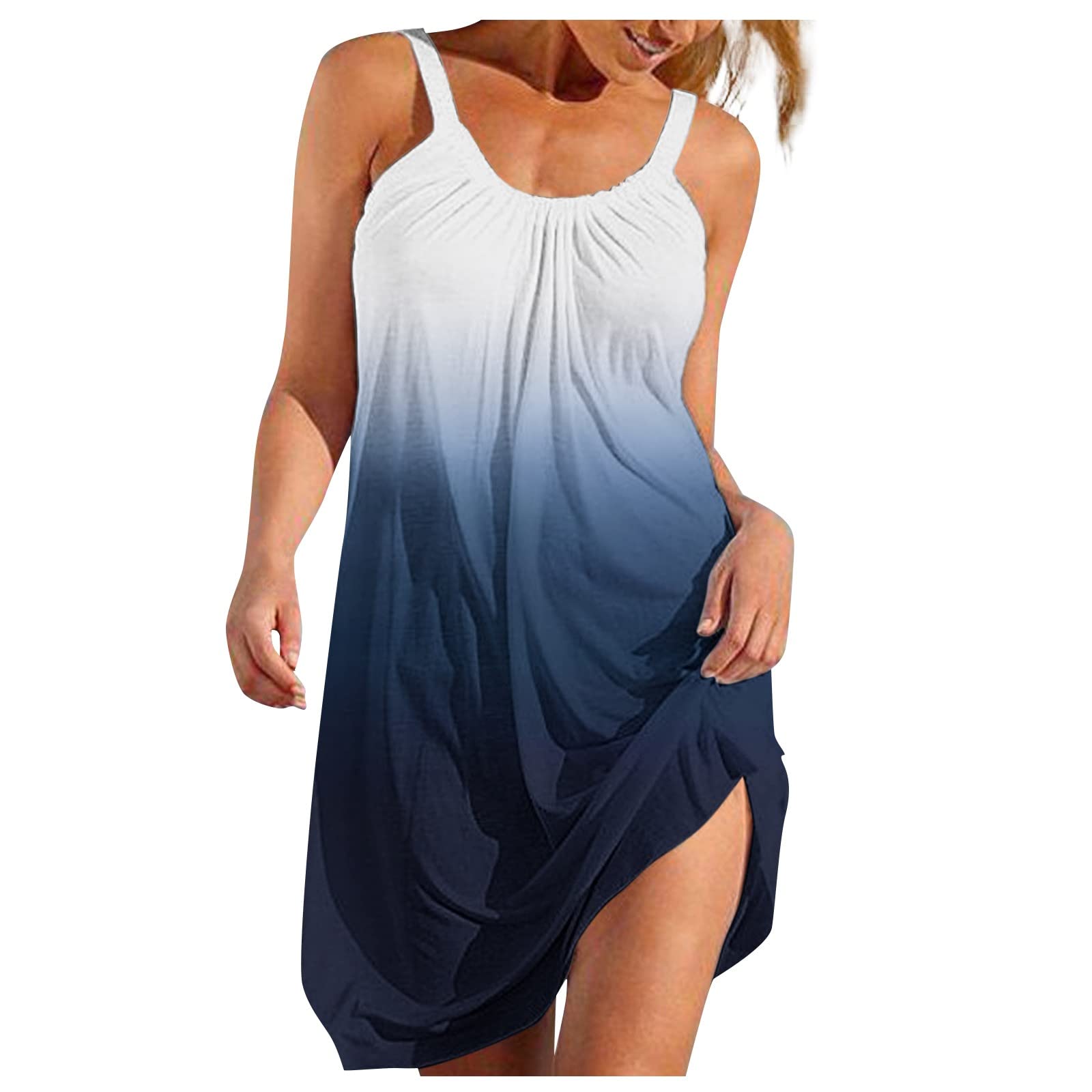 Sexy Women's Halter Sling Dress - Boho Printed Sleeveless Summer Dress for Beach, Vacation & Casual Wear | Elegant Sun Dress for Pool Parties, Date Nights & Tropical Getaways