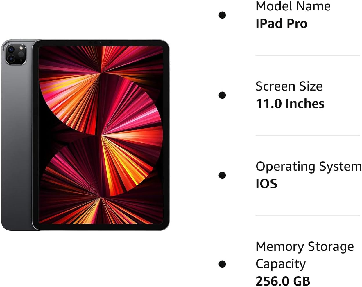 Apple iPad Pro 11-inch 3rd Generation (2021) 128GB Wi-Fi + Cellular 5G Unlocked (Renewed) - Silver | Perfect for Work, Travel & Creative Projects
