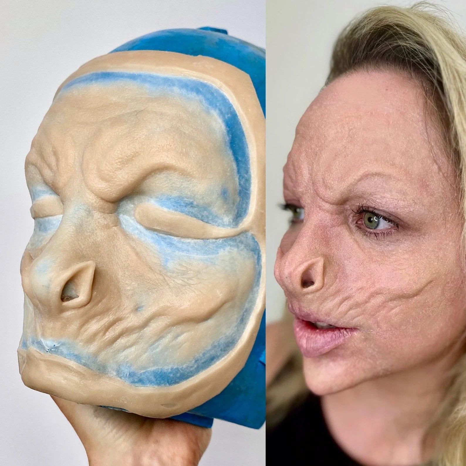 Obsidian FX Vampire Bat Face Silicone Prosthetic - Realistic Halloween Makeup & Cosplay Special Effects for Costume Parties