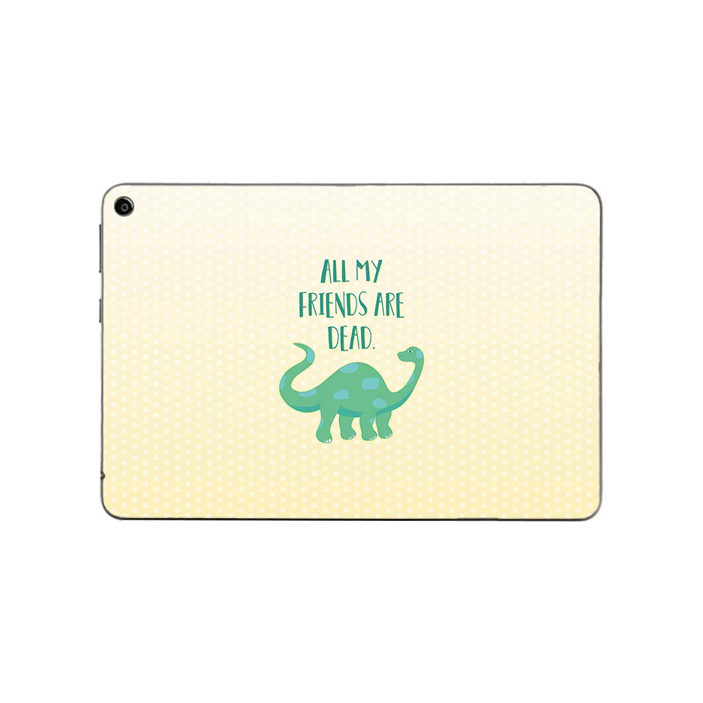 MightySkins Protective Vinyl Decal Wrap Cover for Amazon Fire HD 8 (2020) - All My Friends Are Dead Design | Durable, Scratch-Resistant Skin | Easy to Apply, No Residue | Made in USA | Perfect for School, Travel & Everyday Tablet Protection
