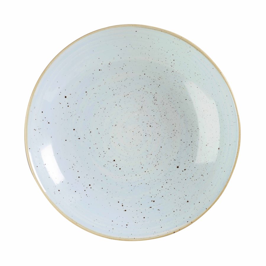 Churchill Stonecast 84.5 Oz Coupe Bowl Set of 6 - Duck Egg Blue | Elegant Serving Bowls for Salads, Desserts & Entertaining | Durable Stoneware for Restaurants & Home Dining