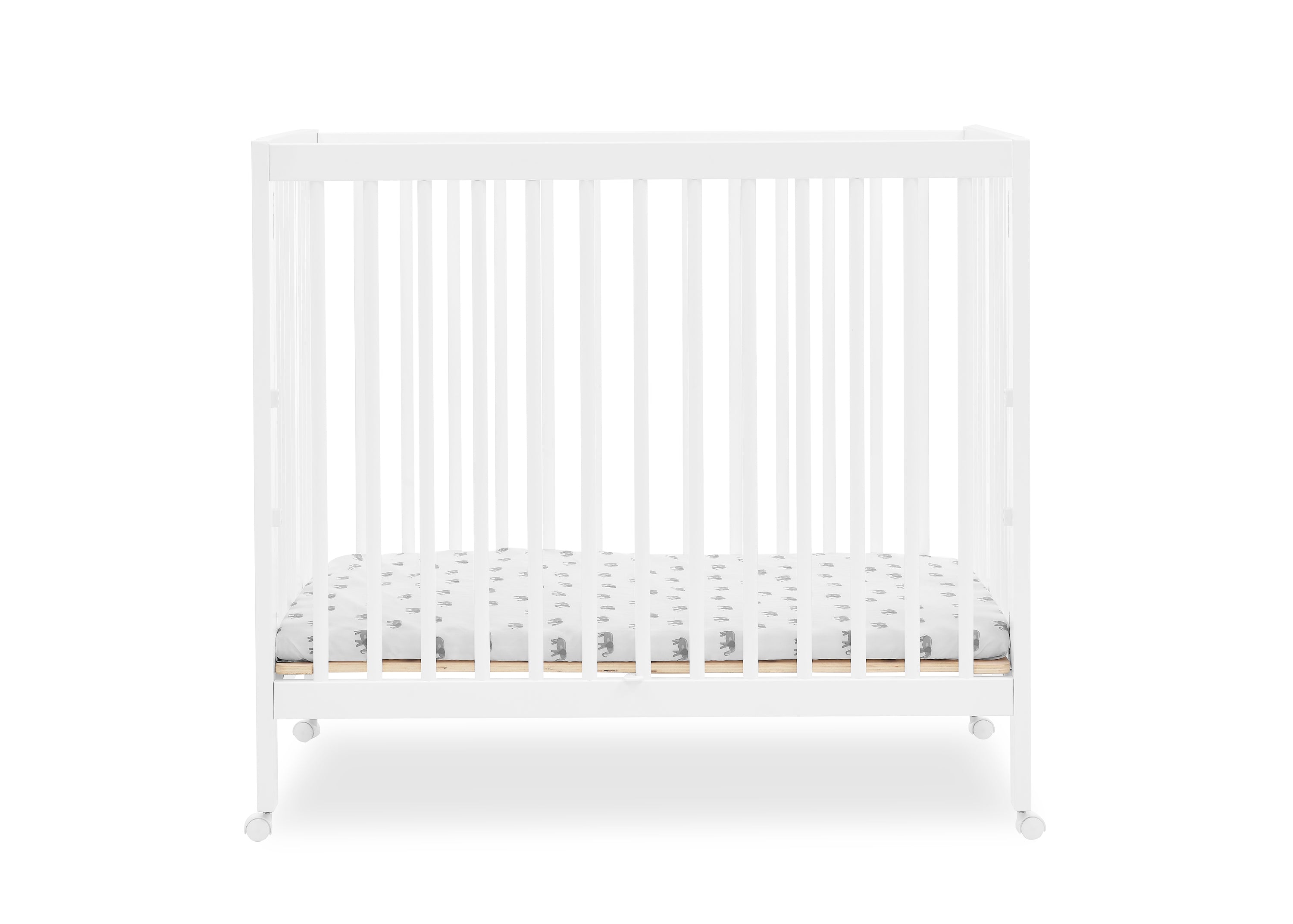 Portable Folding Mini Crib with 1.5 Inch Mattress - Lightweight Travel Baby Bed for Nursery, Home & On-The-Go Use