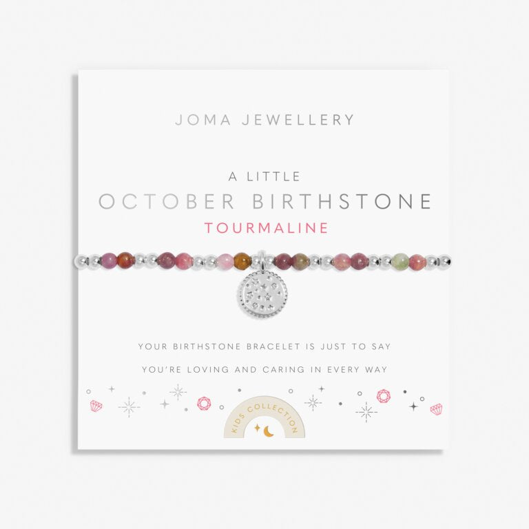 Joma Jewellery October Birthstone Bracelet for Kids - Perfect Birthday Gift & Everyday Wear