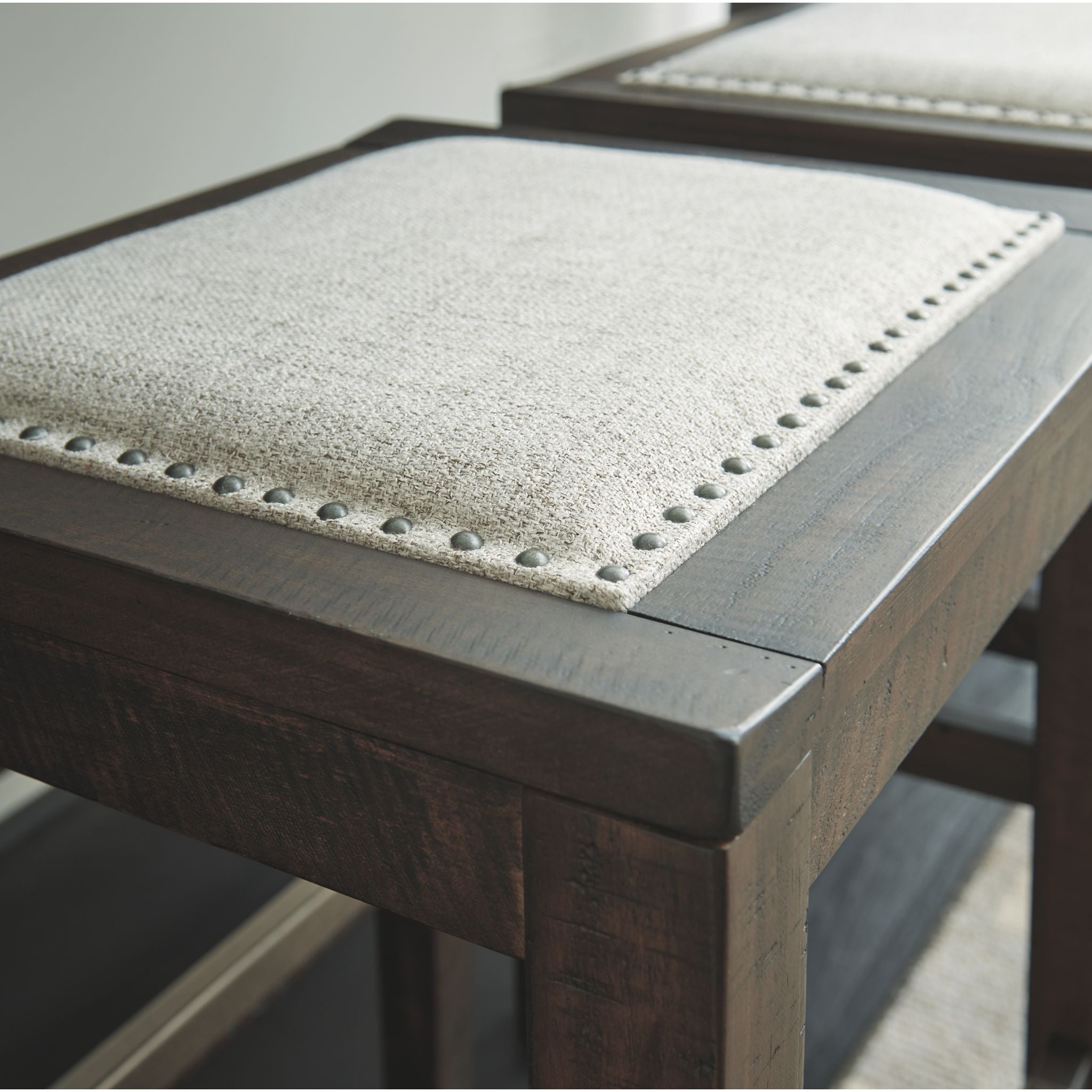 Artisan Counter Height Stool - Dark Brown Wooden Bar Stool with Backrest (D498-024) - Perfect for Kitchen Islands, Breakfast Bars & Home Decor