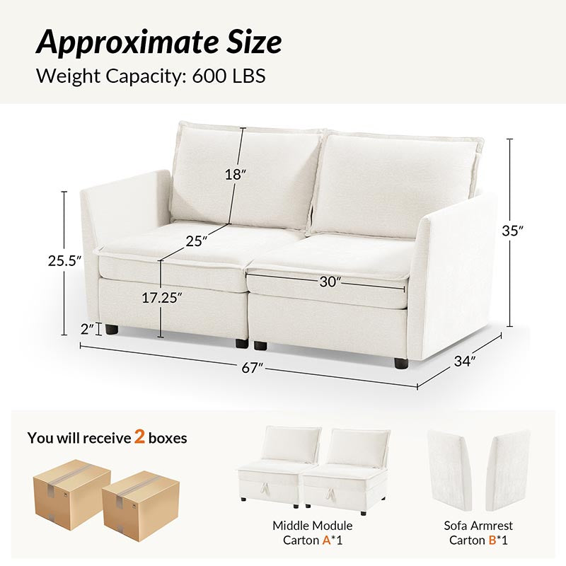 Harmetrix Oversized Soft Sectional Couch with Storage | Modern L-Shaped Sofa Bed with Hidden Compartment | Perfect for Living Room, Family Room & Small Spaces