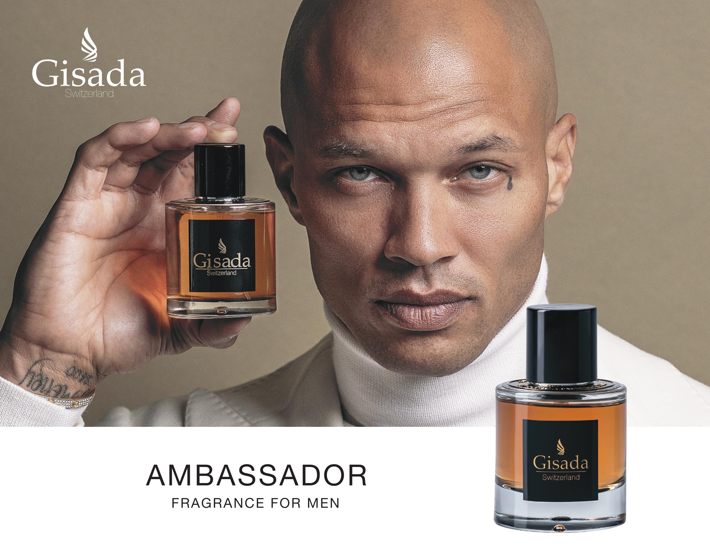 Gisada Ambassador Men's Cologne - Swiss-Made Luxury Perfume with Spicy, Floral & Citrus Notes - Fresh Citrus & Warm Woody Fragrance for Men - 1.7 fl.oz Eau de Toilette - Perfect for Daily Wear, Office & Evening Events