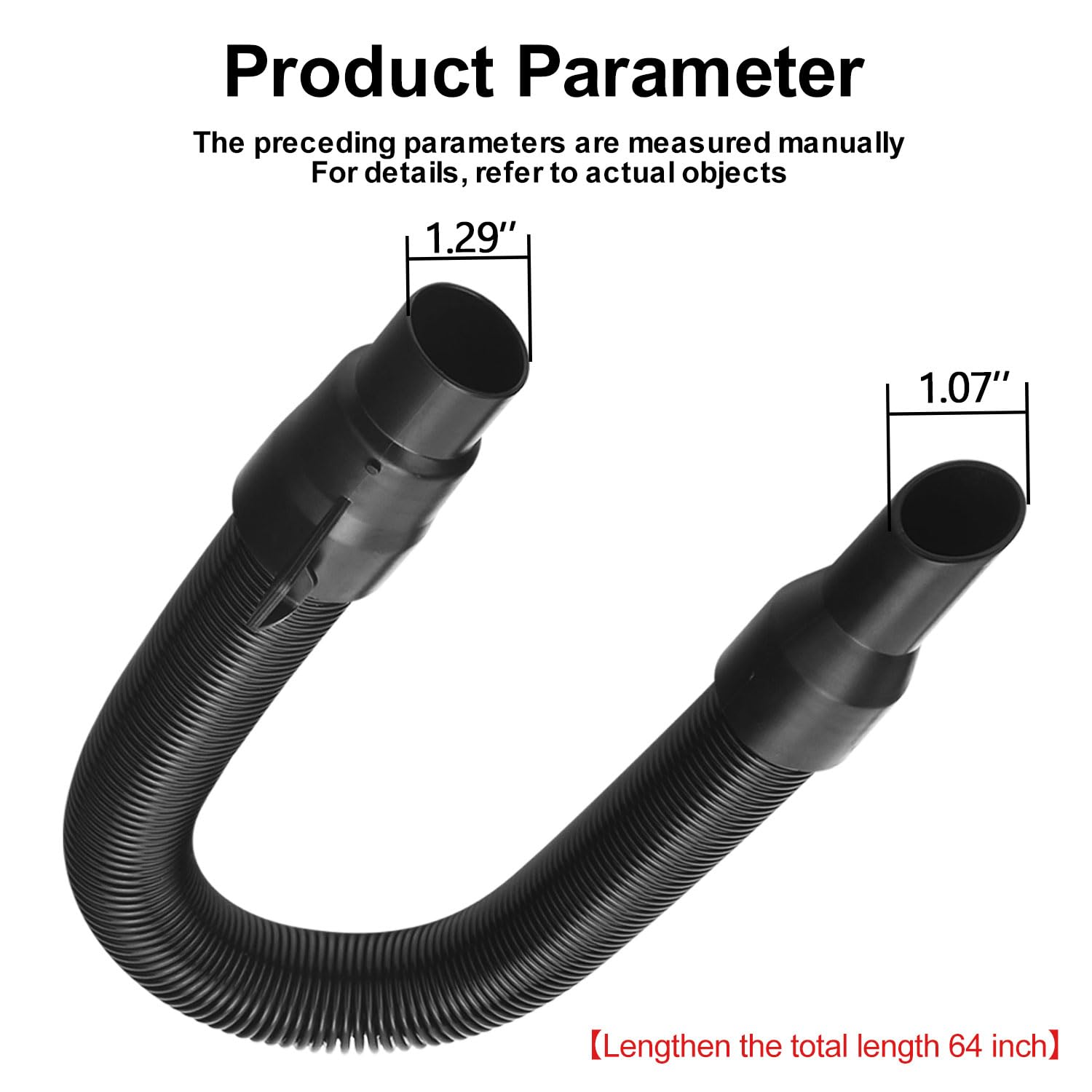 Milwaukee M18 Vacuum Hose Replacement - Compatible with Models 0970-20, 0880-20 & 0780-20 | 18V/28V Wet/Dry Vacuum Hose Assembly with Internal Storage | Perfect for Construction Sites, Workshops & Home Cleaning