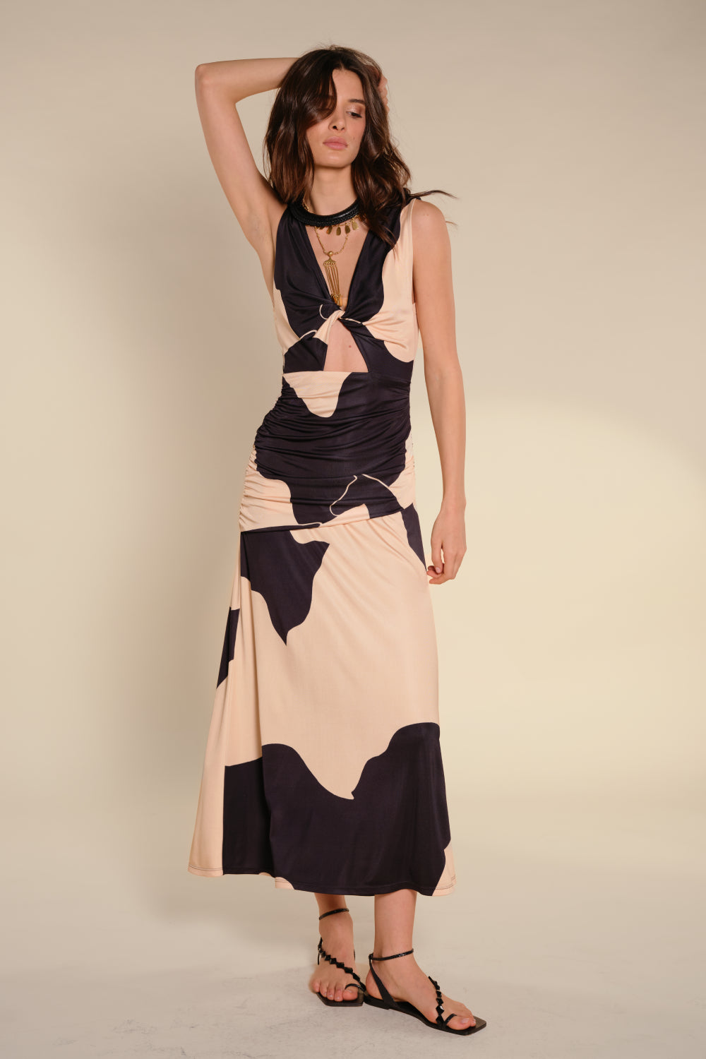 Horizonte Mistico Women's Bohemian Maxi Dress - Flowy Long Summer Dress with Floral Print for Beach, Vacation & Casual Wear