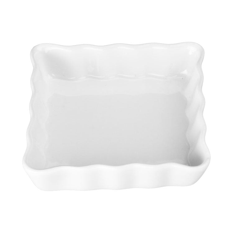 BIA Cordon Bleu 900074 Square Quiche & Brulee Baking Dish Set, 4.5 Inch, Pack of 4 - Perfect for French Desserts, Mini Pies, and Individual Servings