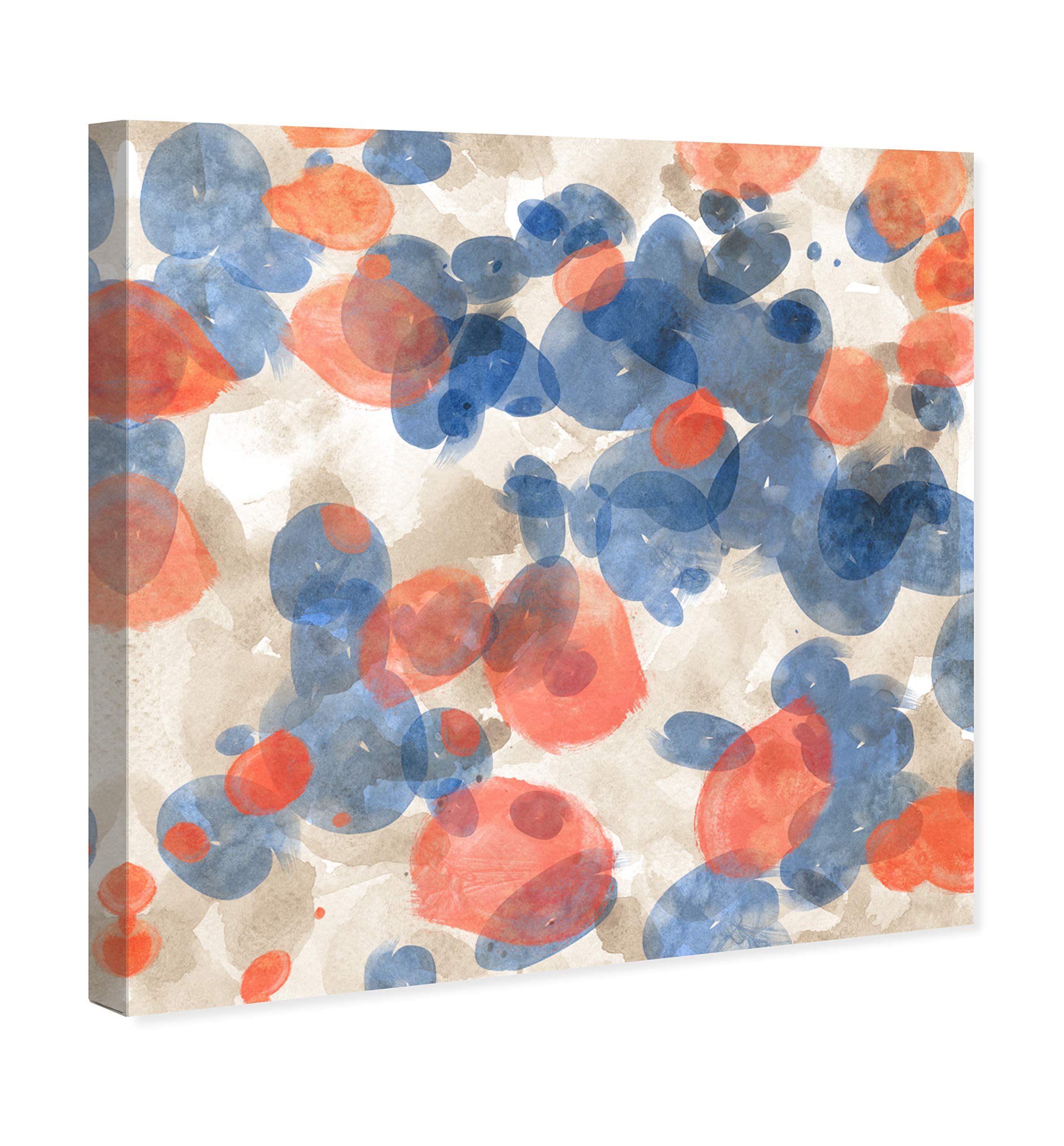 Floating Petals Abstract Wall Art Canvas Print - 24x24 Inch Modern Home Decor in White & Blue | Perfect for Living Room, Bedroom & Office Decor
