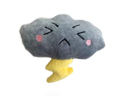 Adorable Thunderstorm Plush Toy - Kawaii Storm Cloud Stuffed Animal for Kids & Adults | Perfect for Stress Relief, Home Decor, and Gift Giving