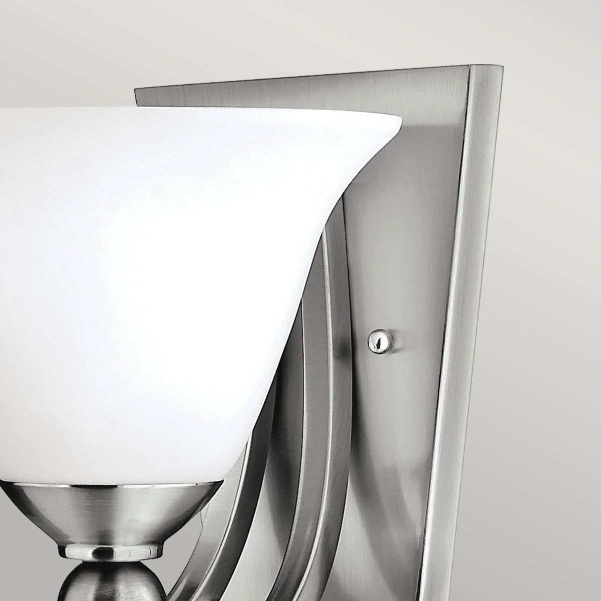 Bolla 1Lt Wall Light with Brushed Nickel Finish - Modern Sconce for Bedroom, Hallway & Living Room Lighting