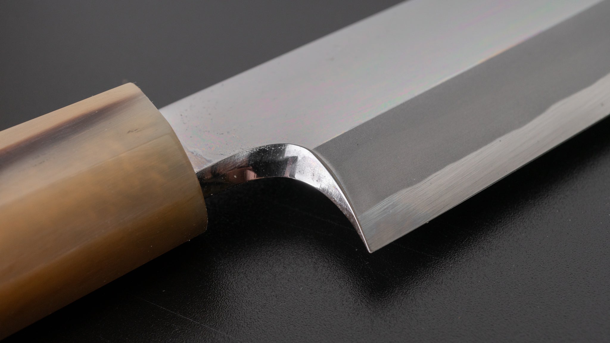 Hitohira Togashi White #1 Yanagiba Sakimaru 300mm Japanese Sushi Knife - Ebony Handle, Mirror Polished Blade with Saya - Perfect for Sushi Chefs & Japanese Cuisine Lovers