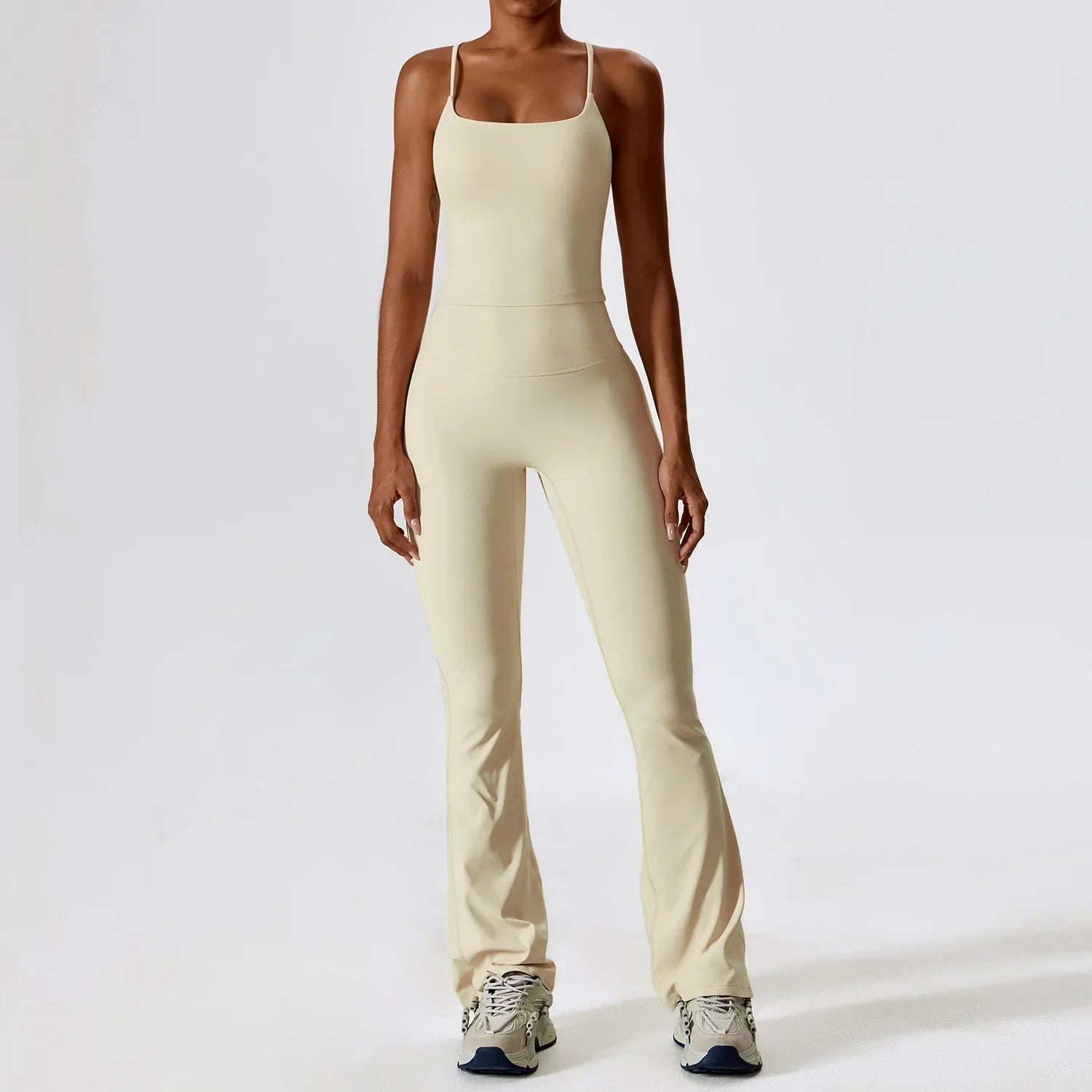 2-Piece Women's Yoga Tracksuit Set - Long Sleeve Crop Top & High Waist Leggings - Gym Workout Sportswear for Fitness, Running & Lounge Wear