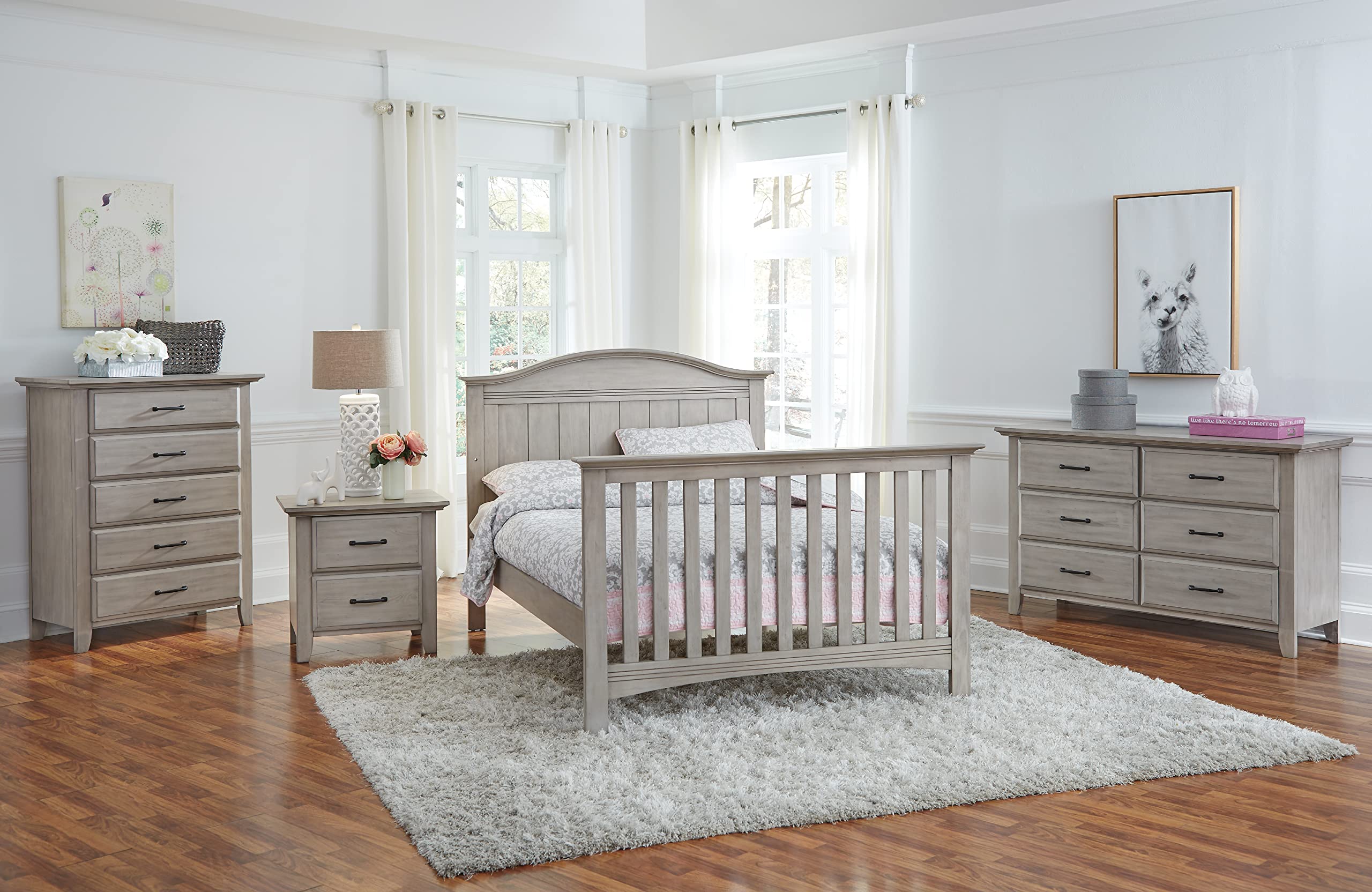 Soho Baby Chandler Premium 5-Drawer Dresser Chest with Stone Wash Finish - Nursery & Kids Room Storage Furniture for Baby Clothes, Toys & Essentials
