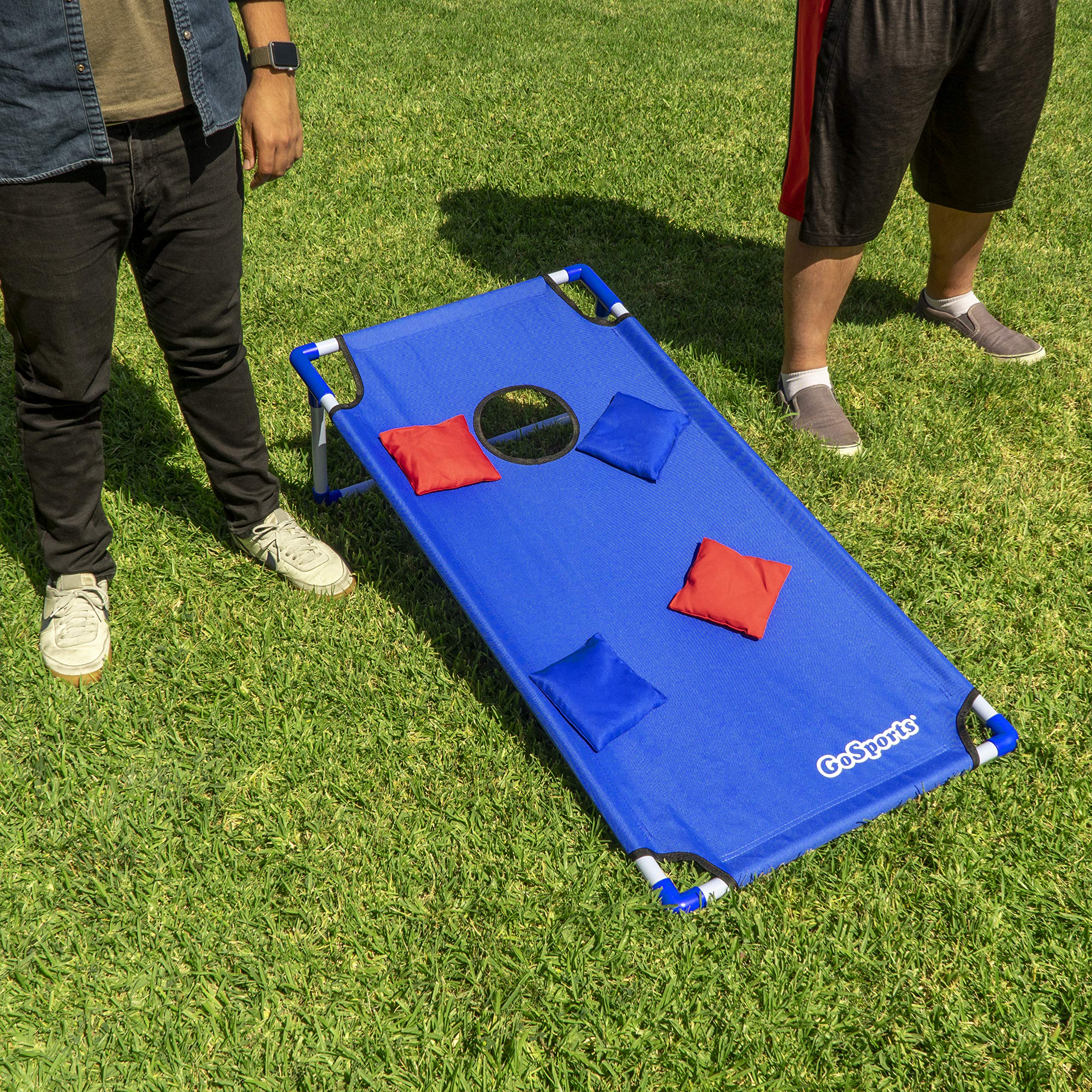 GoSports Portable 3 x 2 ft Cornhole Game Set - Premium Bean Bag Toss Game for Adults, Kids, Family & Outdoor Parties - Backyard, Tailgating, Beach & Camping Fun