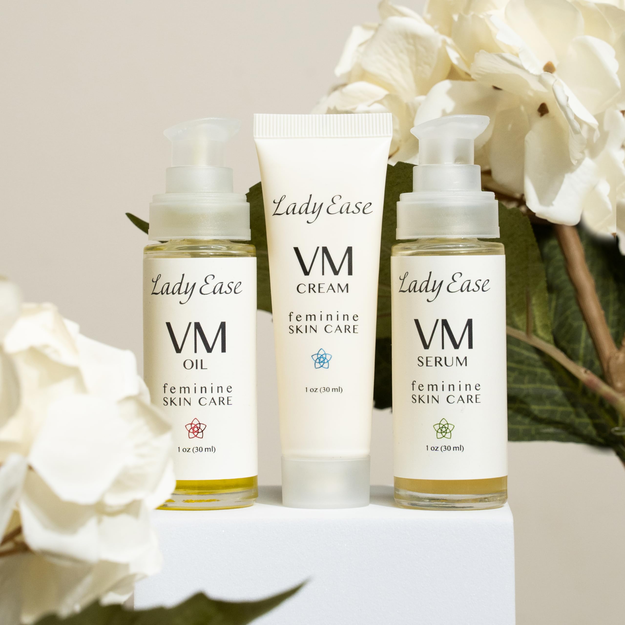 Organic Vaginal Moisturizer Set - VM Oil, VM Serum & VM Cream for Dryness Relief - Hydrating, Nourishing & Soothing Intimate Care - 3oz - Perfect for Menopause, Postpartum & Daily Comfort