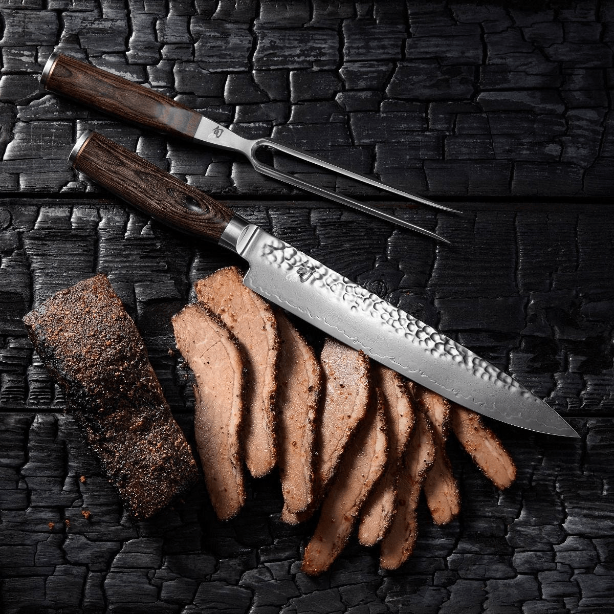 Shun Premier 2-Piece Carving Knife Set - Professional Kitchen Knives for Slicing Meat & Roasts - Perfect for Chefs & Home Cooking