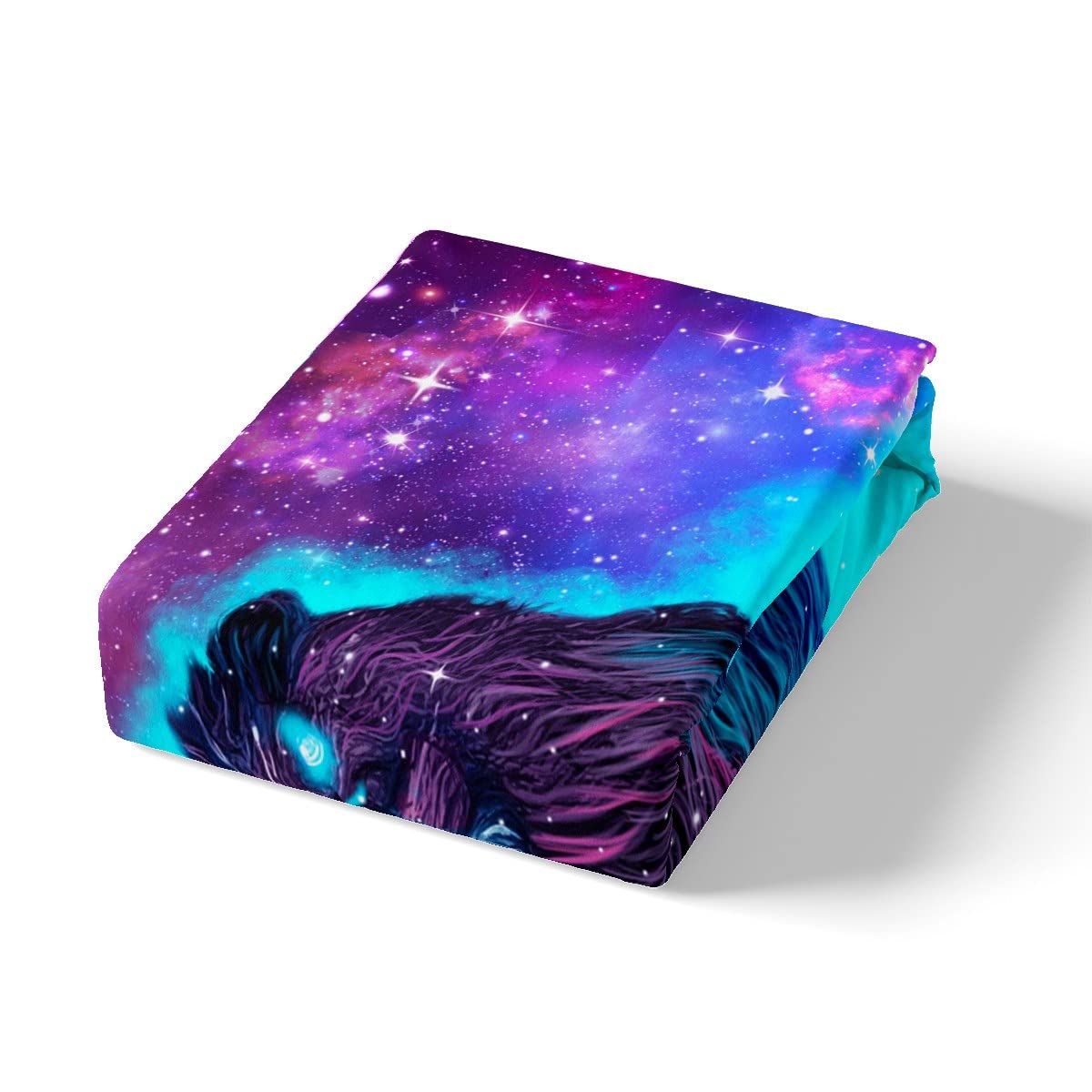 Feelyou 3D Lion Duvet Cover Set Twin Size - Kids Animal Print Bedding with Galaxy Design, Soft Microfiber Comforter Cover & 2 Pillow Shams (Zipper Closure) - Perfect for Children's Room Decor, Birthday Gifts and Cozy Bedtime