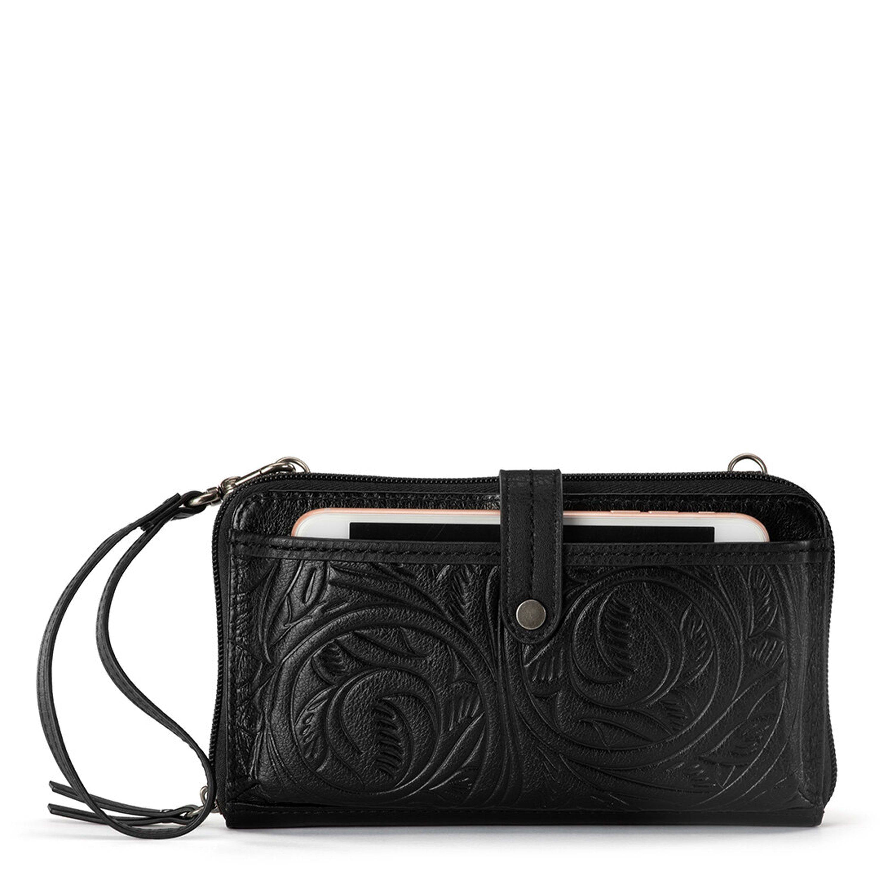 Leather - Black Leaf Embossed