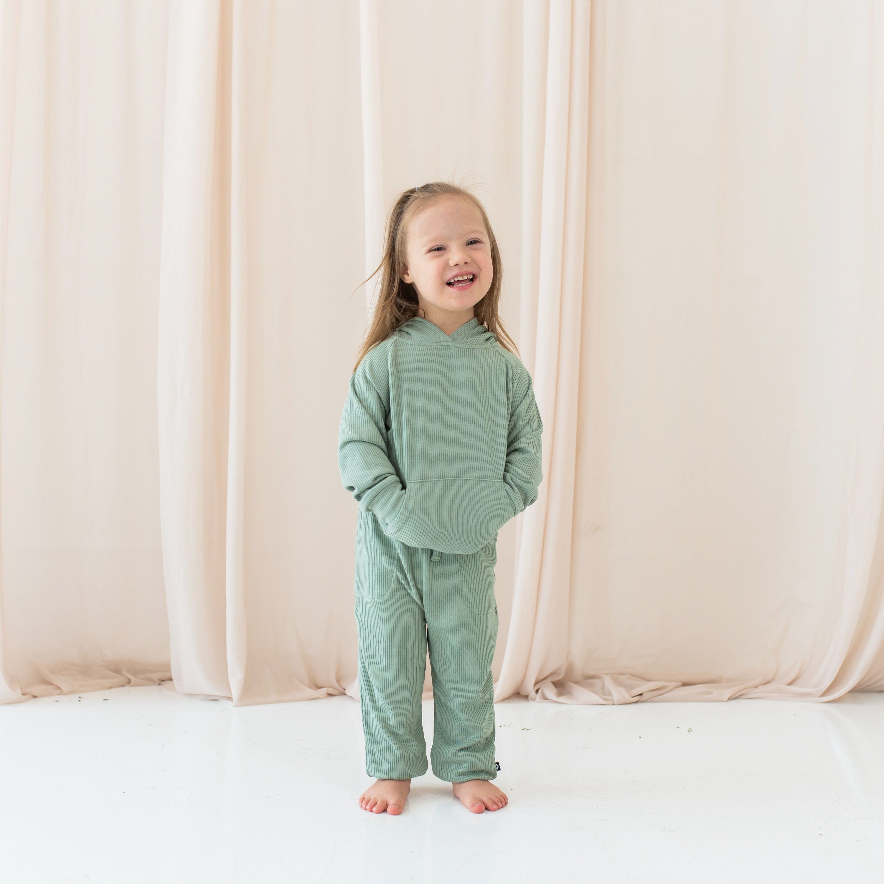 Stylish Ribbed Jogger Pants in Thyme Green - Comfortable Lounge & Workout Pants for Women | Perfect for Yoga, Running, and Casual Wear