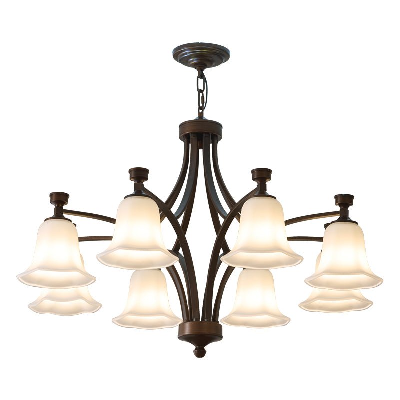 Lucian Bell Chandelier - Elegant Crystal Ceiling Light Fixture for Dining Room, Bedroom & Living Room | Modern Home Decor Lighting
