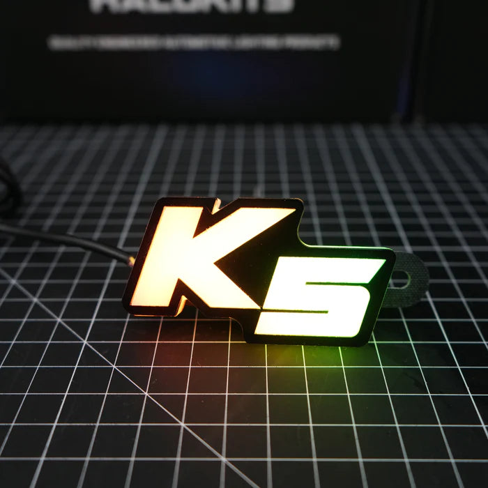 Kia K5 LED Emblem - Multicolor RGB Flowing Light Car Logo Badge for Customization | Perfect for Night Driving & Car Shows