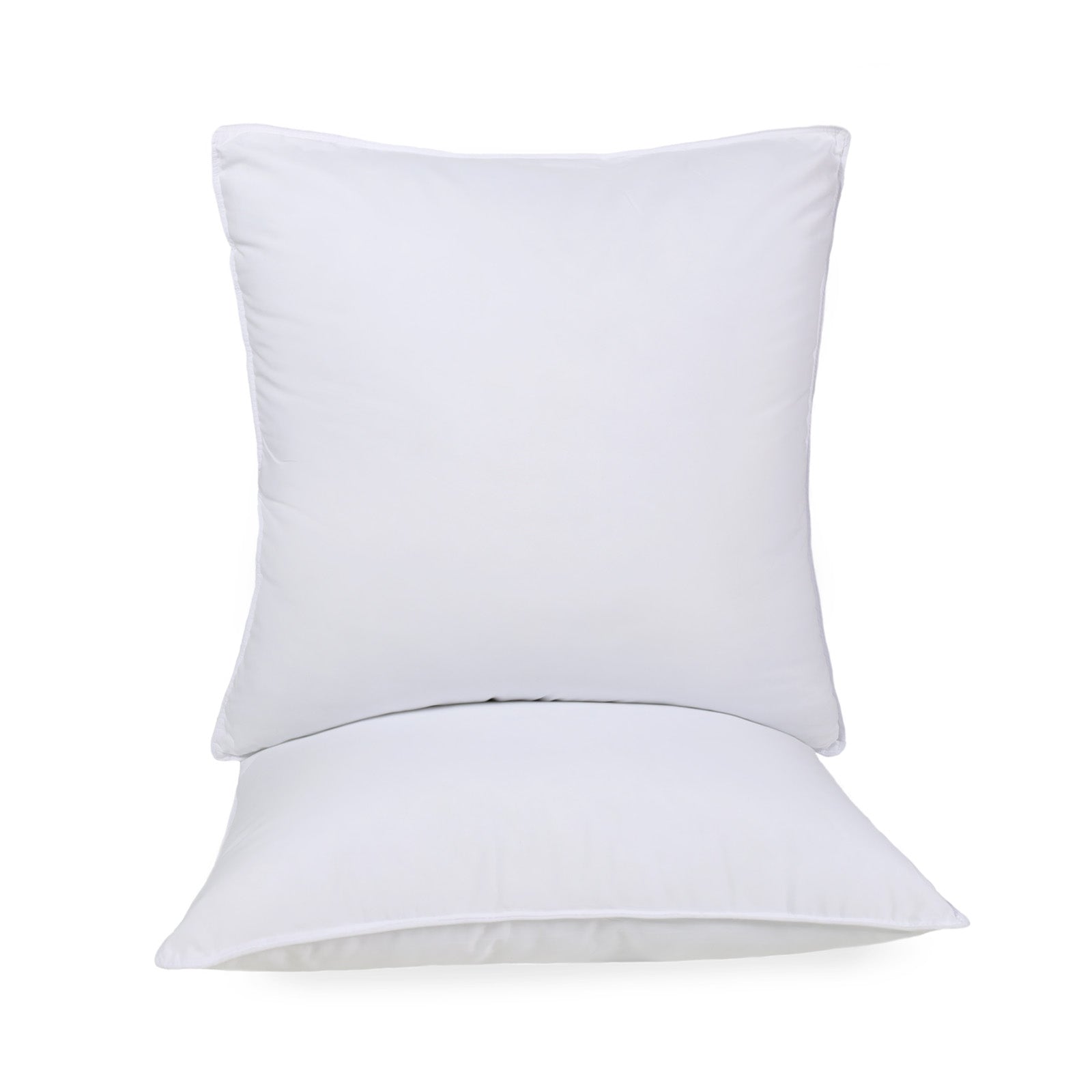 Premium Down Alternative Brushed Microfiber Euro Pillow Set - Hypoallergenic & Ultra Soft (Set of 2 or 4) - Perfect for Bedroom Decor, Guest Rooms & Cozy Reading Nooks