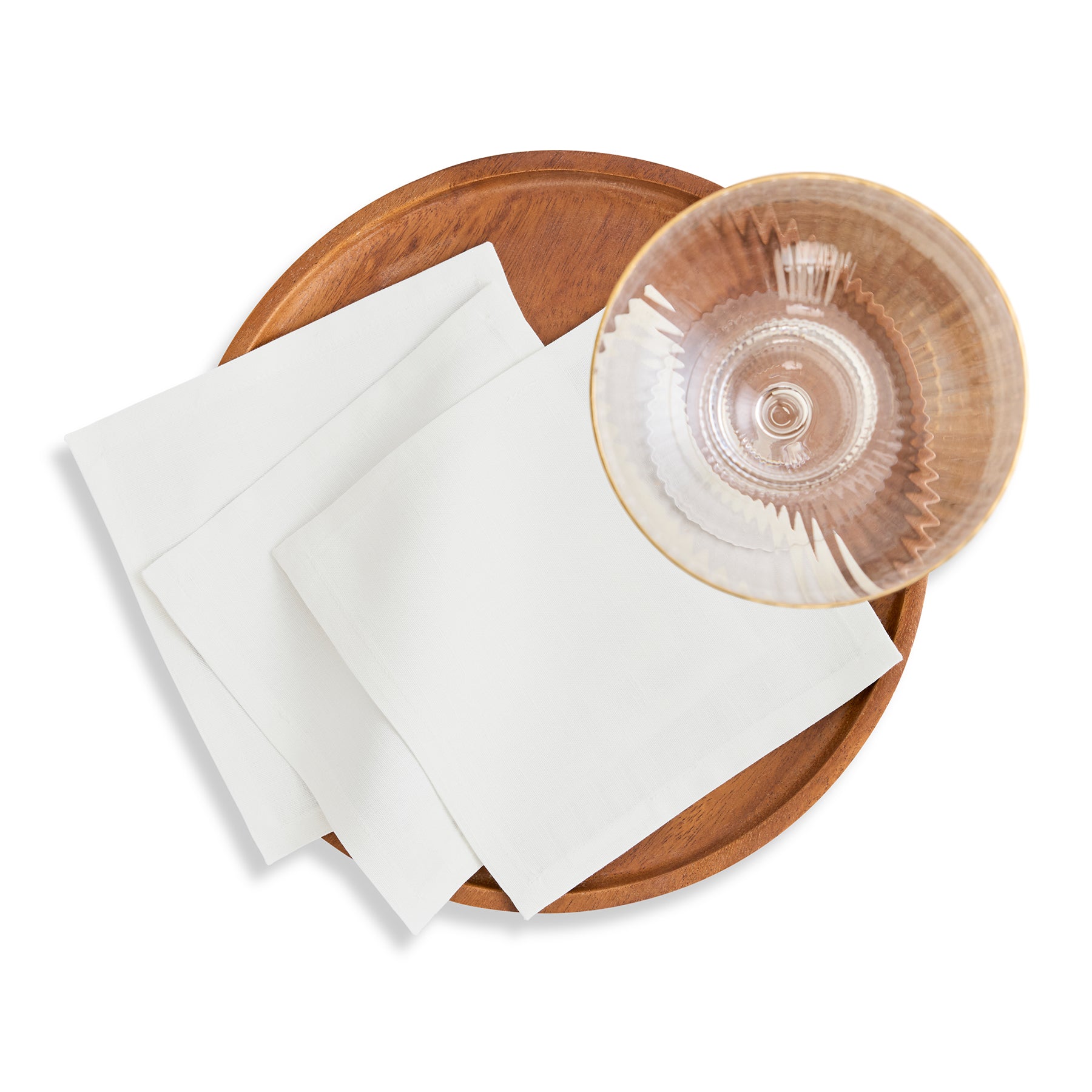 Premium Dru Cotton Linen Cocktail Napkins - Set of 12, 5x5 Inches, Absorbent & Elegant for Parties, Weddings, and Home Decor