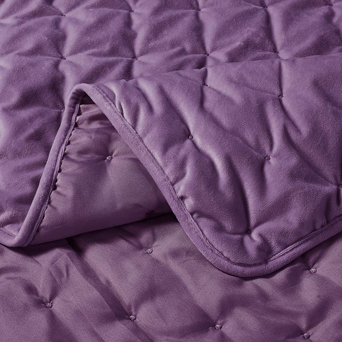 Royal Velvet Purple Quilt Set - Full/Queen 3pc for All Seasons, Cozy Bedroom Decor