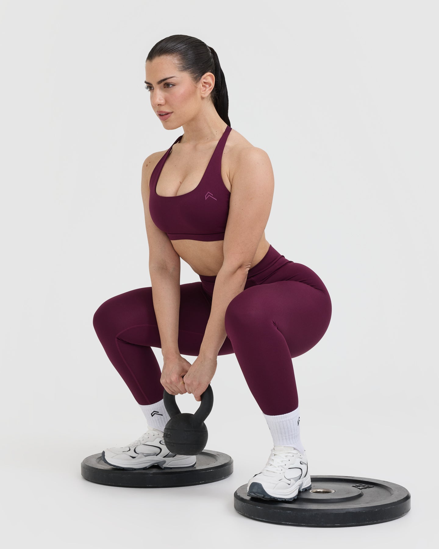 Timeless Square Neck Sports Bra for Women - High Support Workout Top for Yoga, Running & Gym | Ripe Fig - Perfect for Active Lifestyles & Fitness Enthusiasts