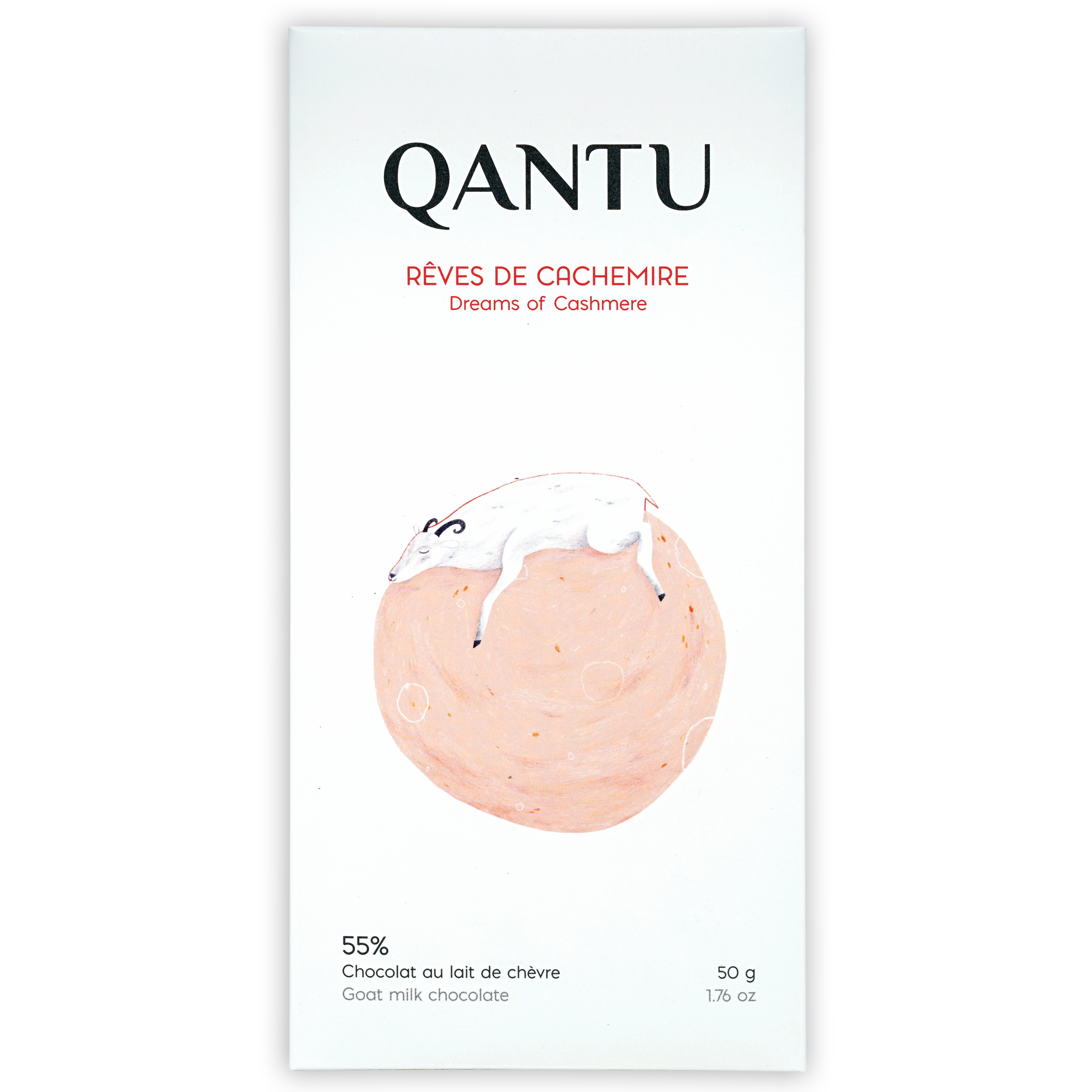 Qantu Chocolate Goat Milk Bar 55% Dark - Organic Peruvian Chocolate with Cashmere Notes - Perfect for Gifts, Desserts & Gourmet Snacking
