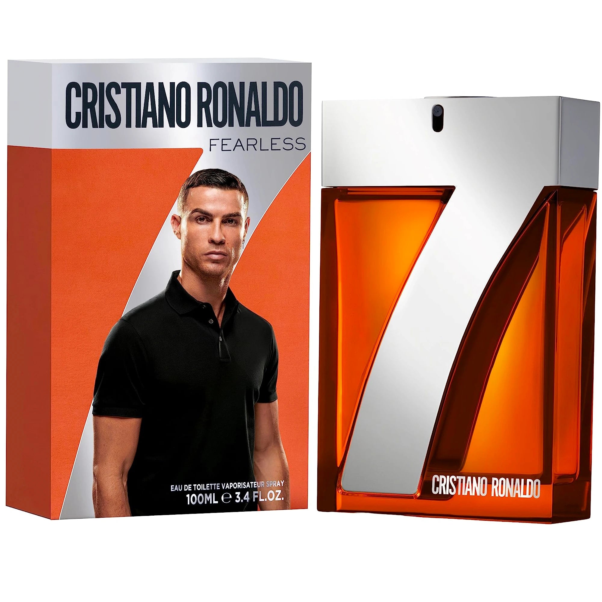 CR7 Fearless 3.4 oz Eau de Toilette for Men - Fresh Citrus & Woody Fragrance | Long-Lasting Cologne for Everyday Wear, Date Night & Special Occasions