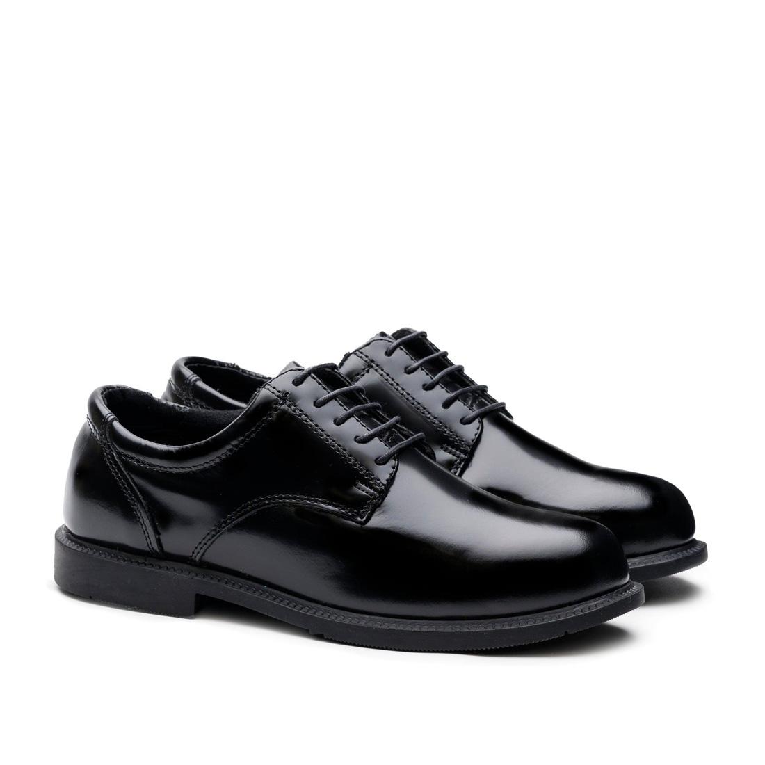Premium Black Leather Oxford Shoes for Men - Polished & Shineable - Perfect for Business, Formal & Office Wear