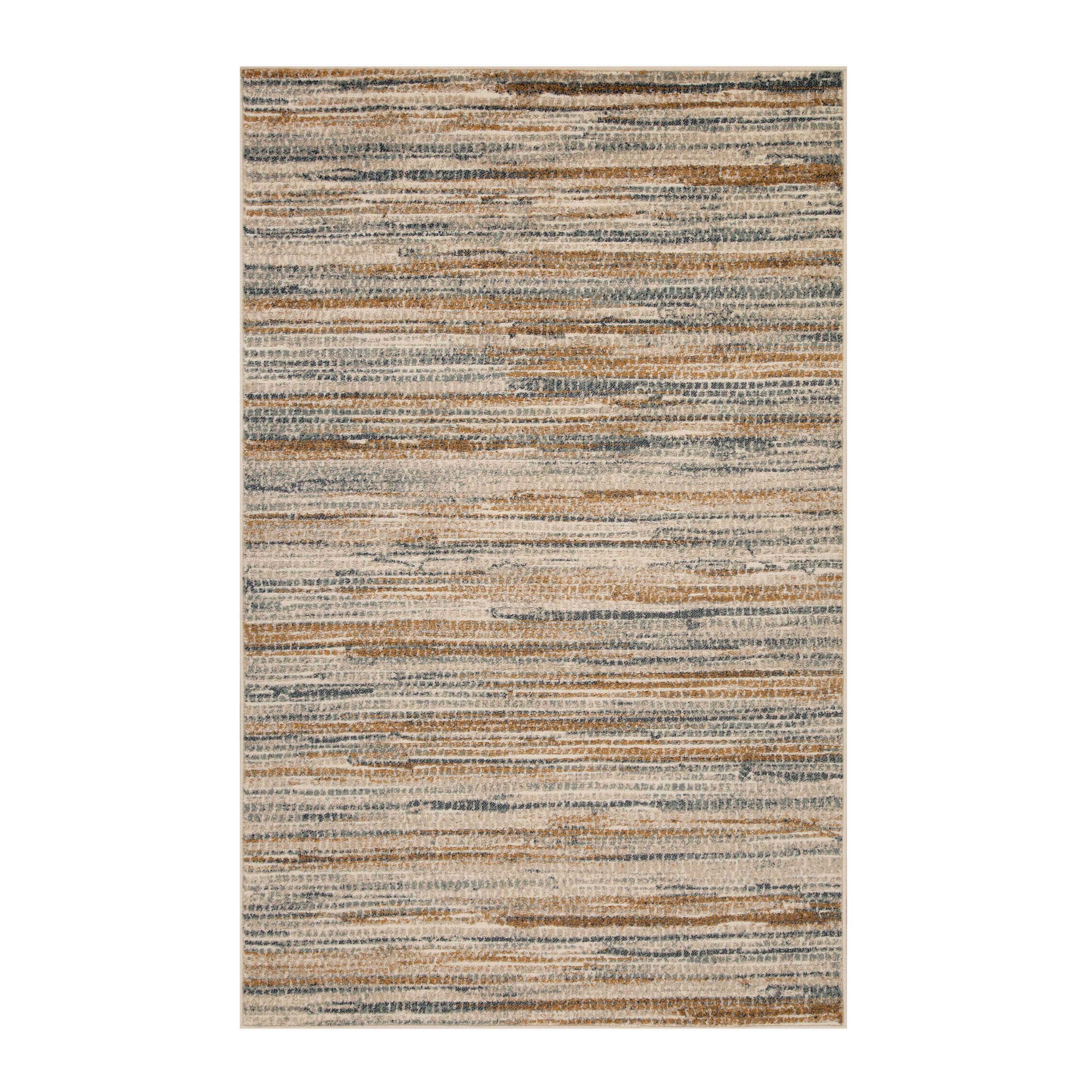 Montauk Striped Pastel Indoor Area Rug - Soft Bohemian Style Living Room Carpet for Bedroom, Nursery & Dorm Decor