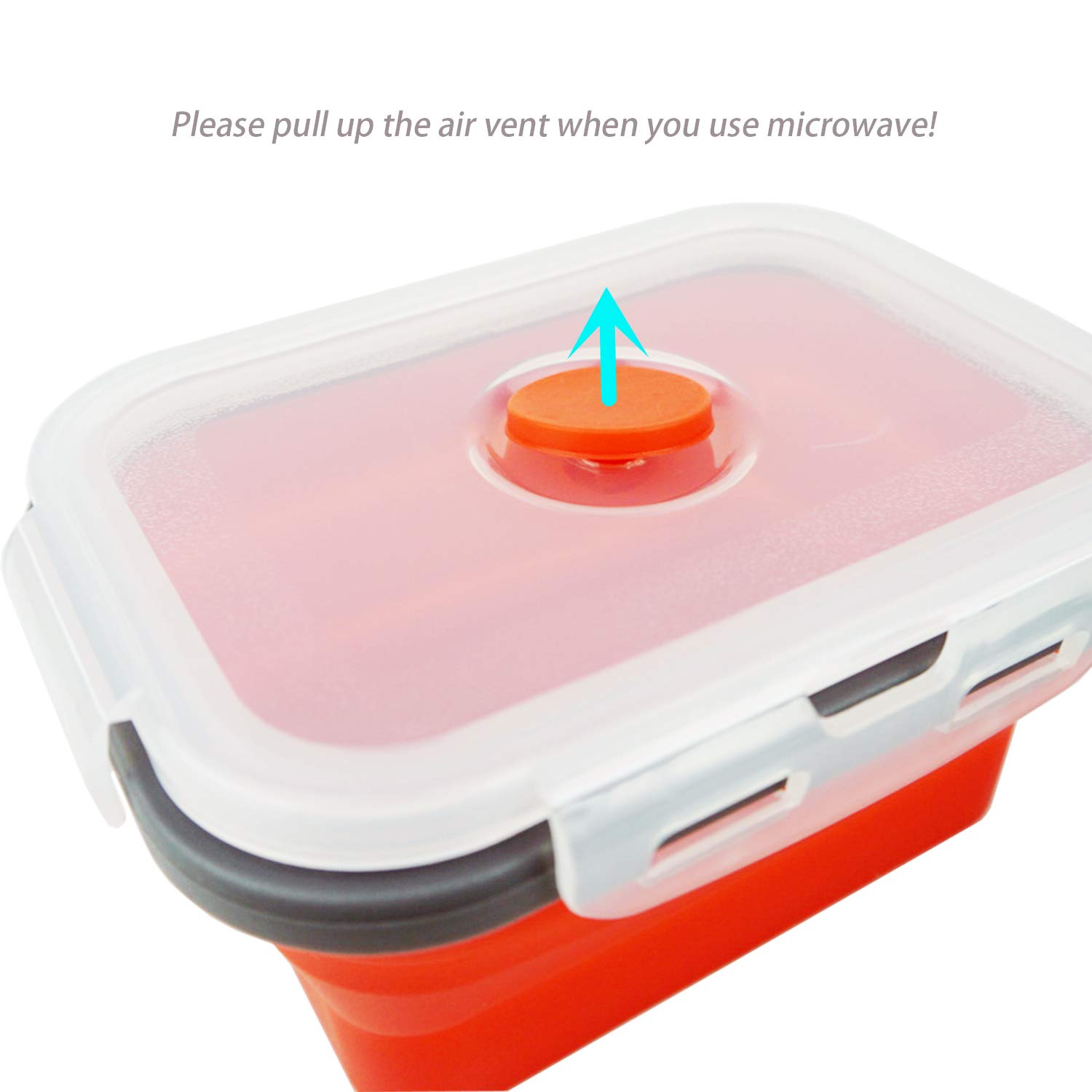 Eco-Friendly Reusable Silicone Food Storage Containers Set of 3 - Collapsible, Airtight Silicone Bowls for Meal Prep, Camping & Travel - Perfect for Picnics, Office Lunch & Outdoor Adventures