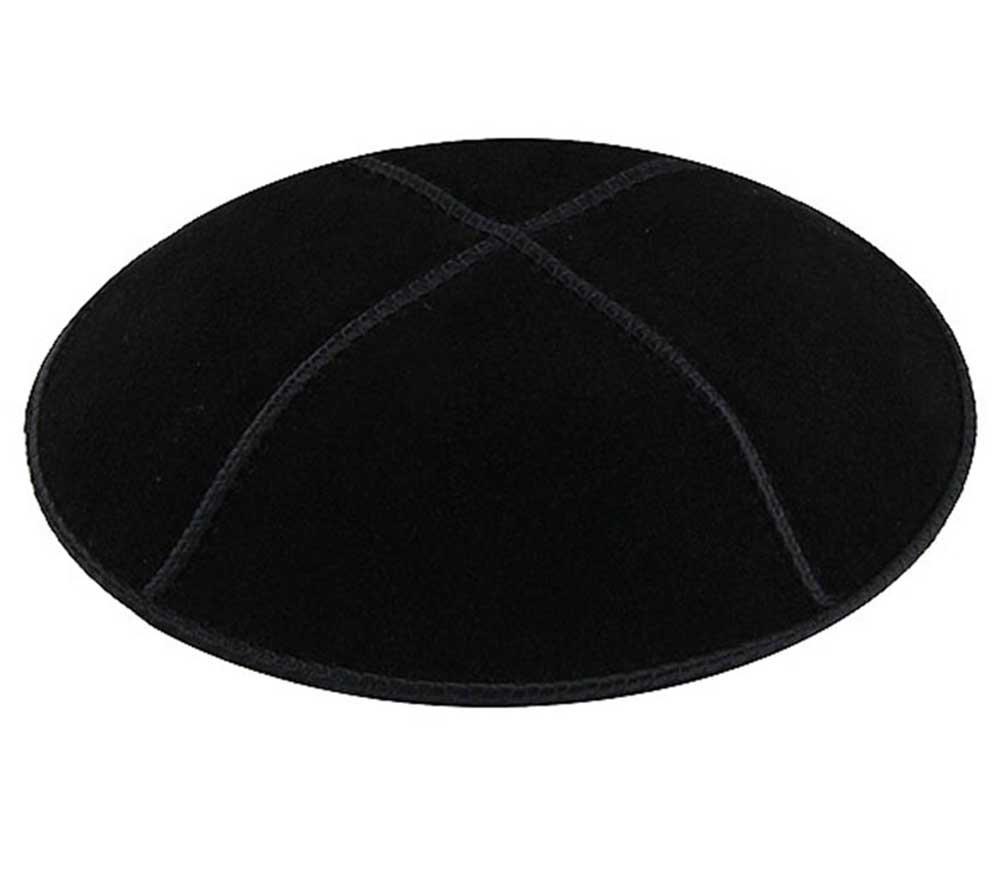 Genuine Suede Kippah for Men - Bulk Packs & Single Pieces with Metal Clips - Premium Jewish Yamaka for Synagogue, Bar Mitzvah & Daily Wear