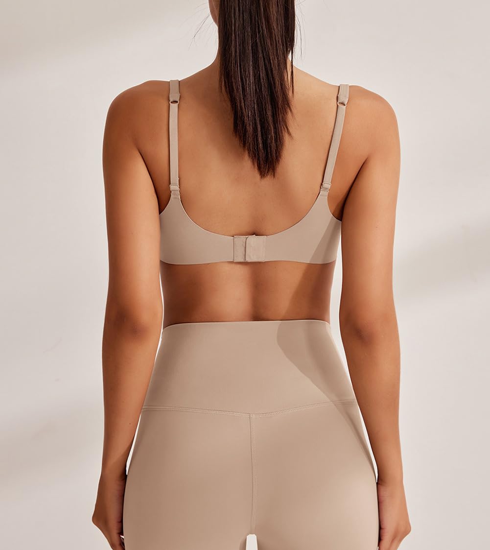 REORIA Women's Push Up Bra with Underwire - Plunge Nipple Padded Comfortable Smoothing Supportive T-Shirt Bra for Everyday Wear & Special Occasions