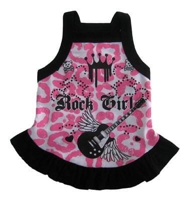 Rock Girl Dog Dress - Stylish Pet Apparel for Small to Medium Dogs - Perfect for Parties, Photos & Daily Walks