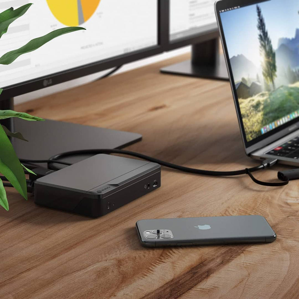 Universal Twin HD Docking Station with USB C & USB A Ports - Dual Monitor 1080p@60Hz for Laptop, PC & Mac - Perfect for Home Office, Gaming & Video Conferencing