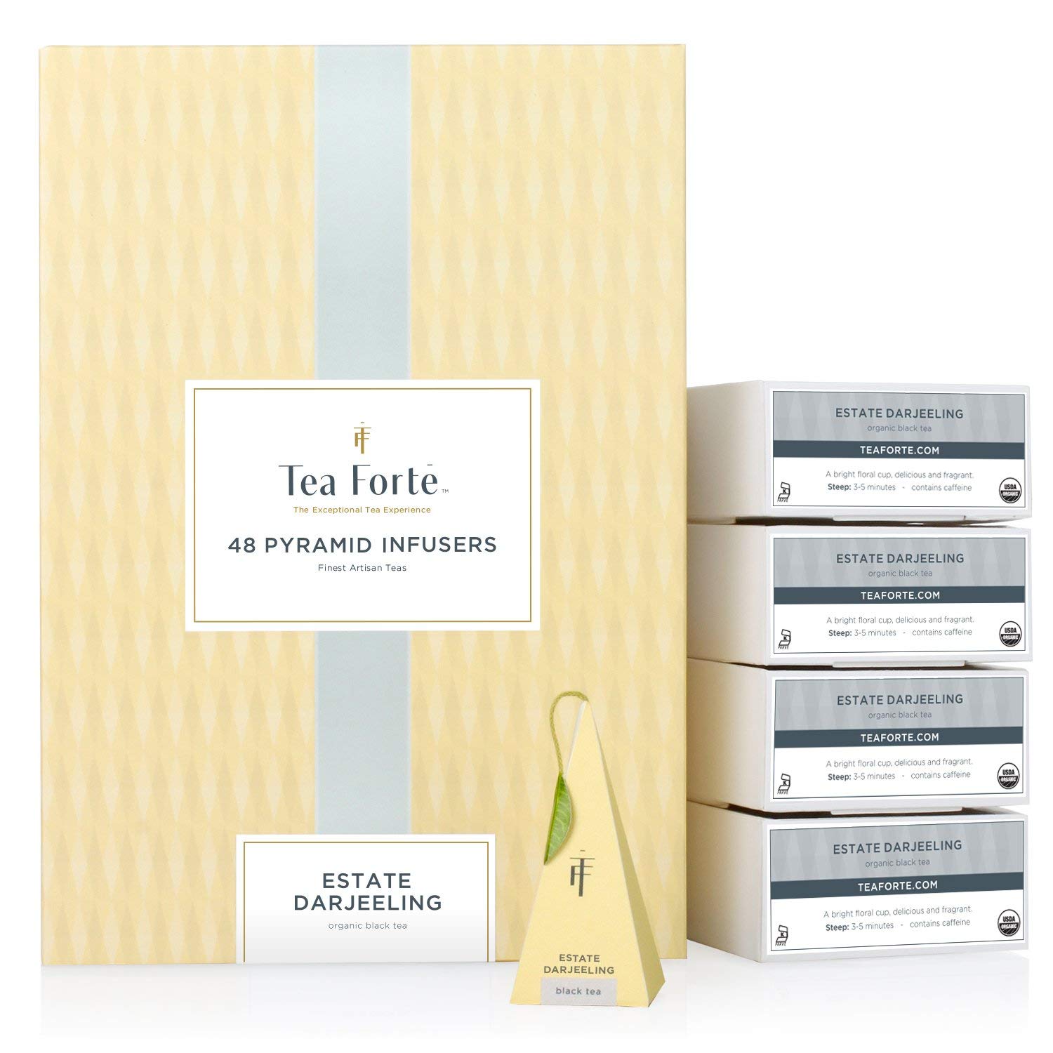 Premium Darjeeling Black Tea Bulk Pack - 48 Pyramid Infuser Tea Sachets | Estate-Grown Loose Leaf Tea for Gifting, Parties & Daily Brewing | Perfect for Office, Home & Special Occasions