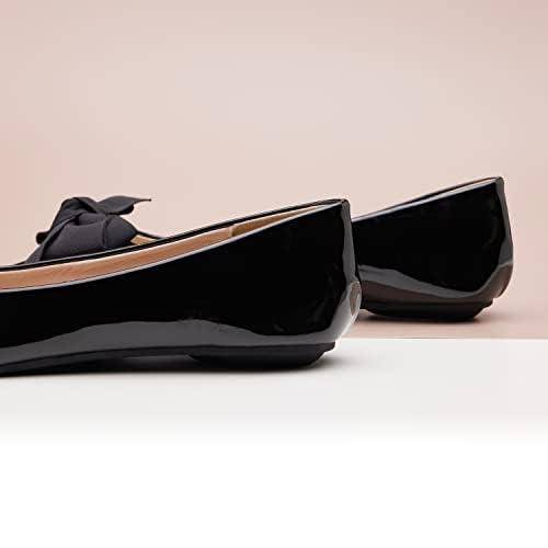 C.Paravano Women's Pointy Bow Flats - Comfortable & Stylish Slip-On Shoes for Casual Wear & Office Work | Perfect for Business Attire, Daily Commute & Professional Occasions