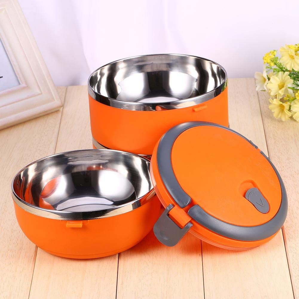 Stainless Steel Lunch Box with Lids - 1/2/3 Layer Round Food Storage Container for Picnic, Office & School | BPA-Free, Leak-Proof, Durable & Eco-Friendly