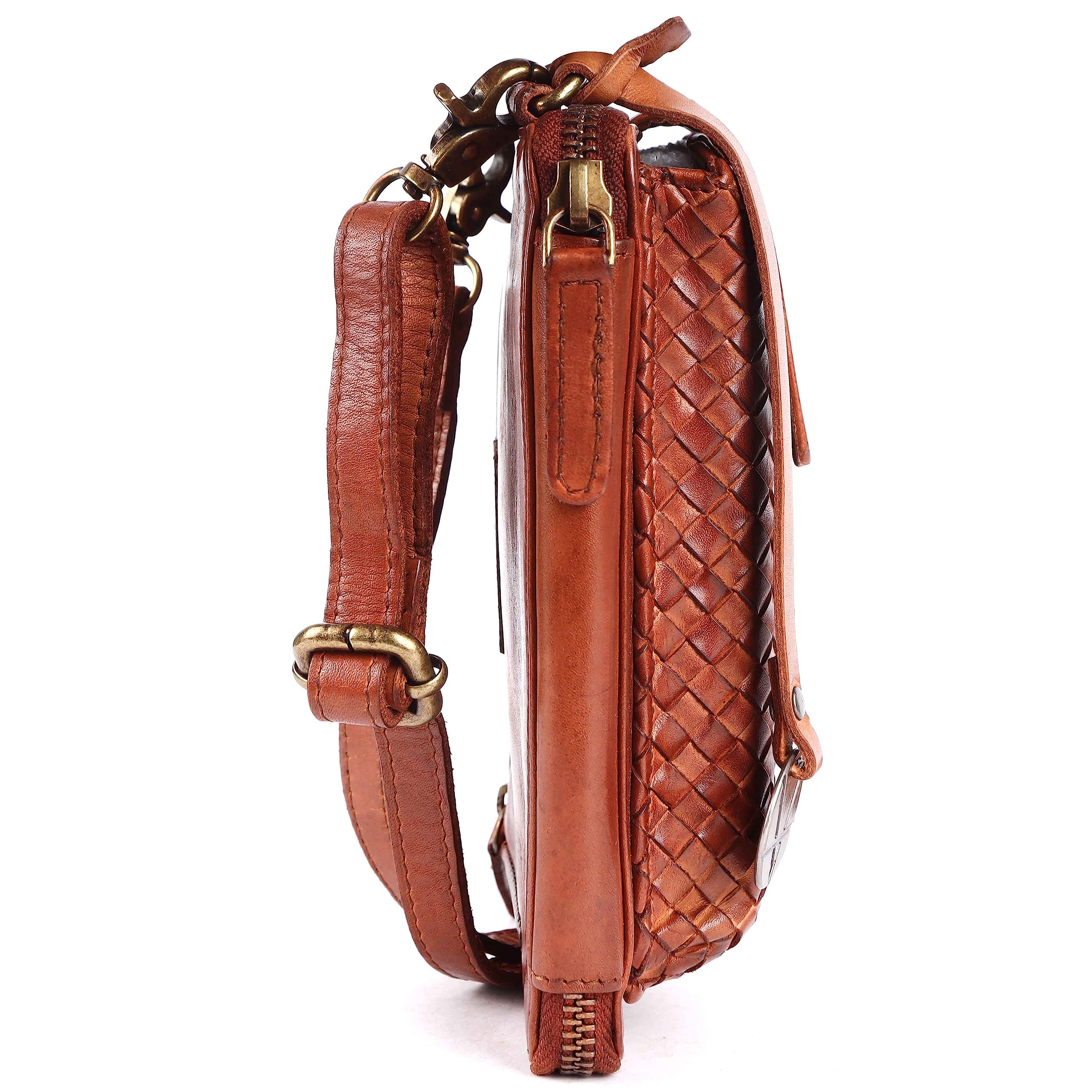 Genuine Leather Crossbody Bag for Women - Stylish Phone Purse for Daily Use