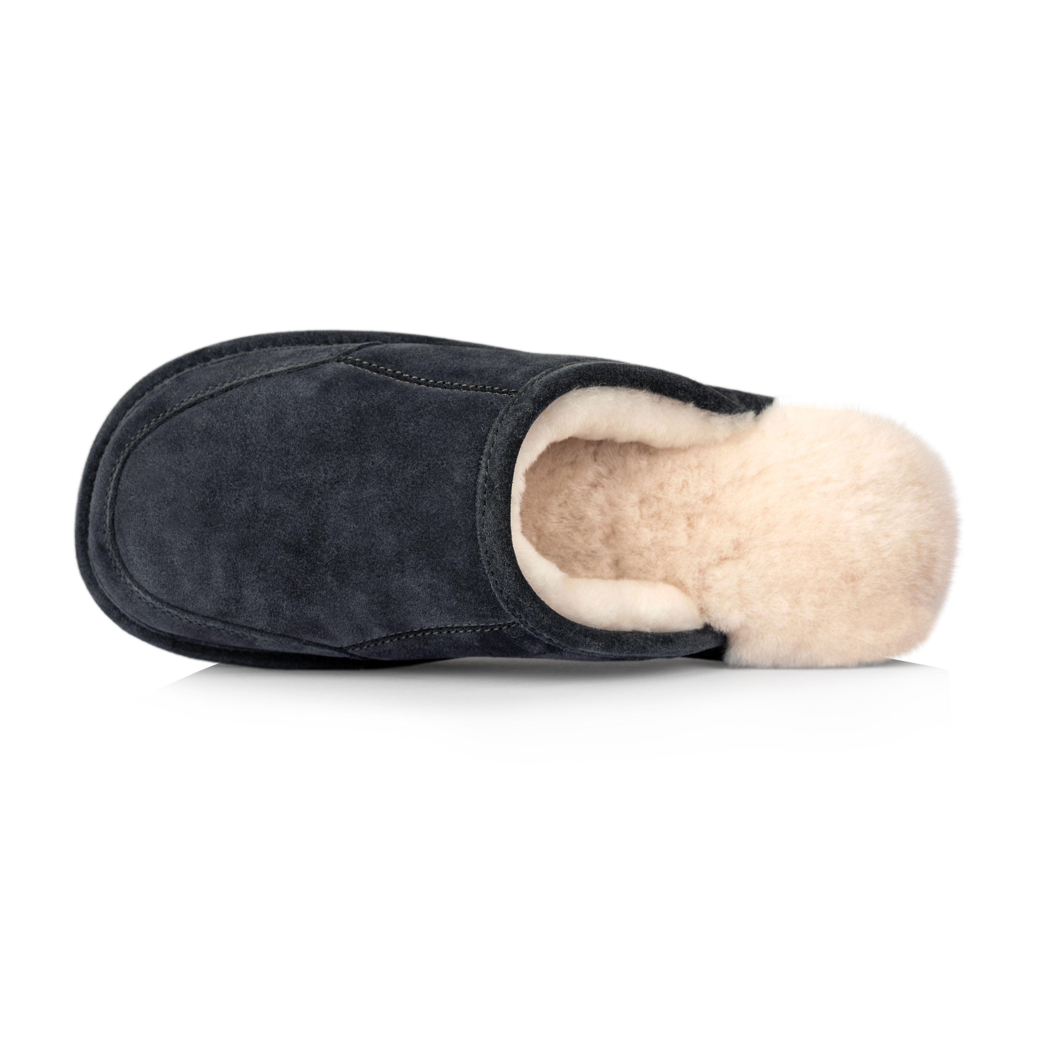 Brandon Men's Comfortable House Slippers - Soft Indoor/Outdoor Grey Slippers for Relaxing at Home, Lounging & Backyard Use