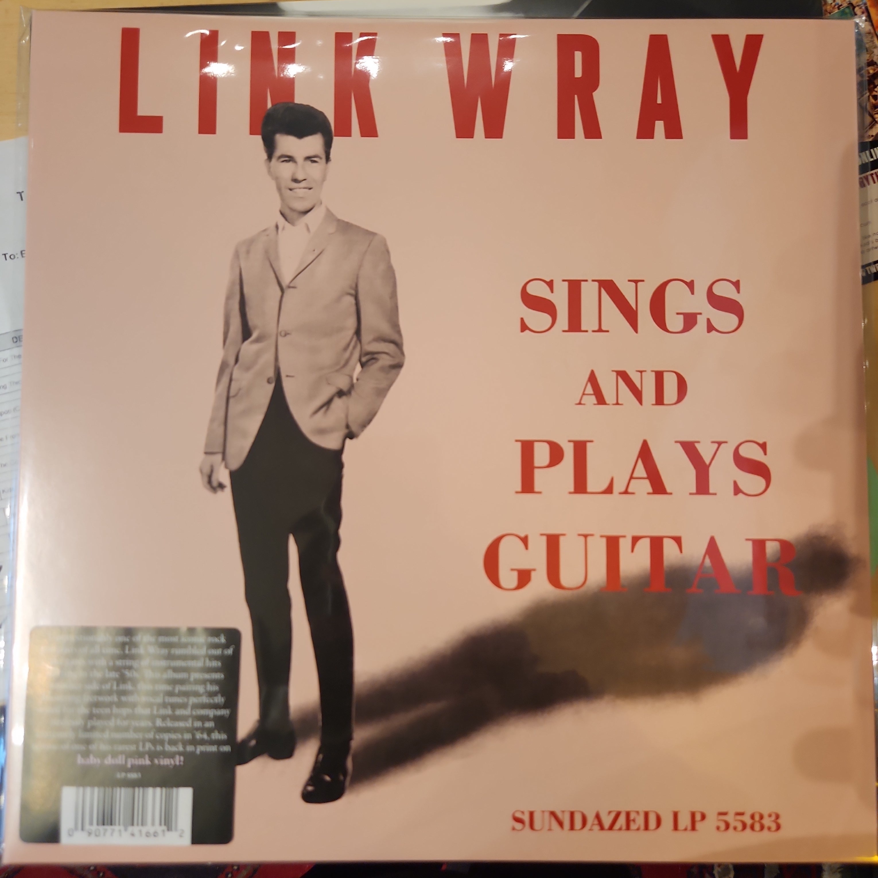 Link Wray Sings and Plays Guitar - Limited Edition Pink Vinyl LP Record | Classic Rock Collectible for Music Lovers & Vinyl Enthusiasts | Perfect for Home Listening, Gifts & Record Collections