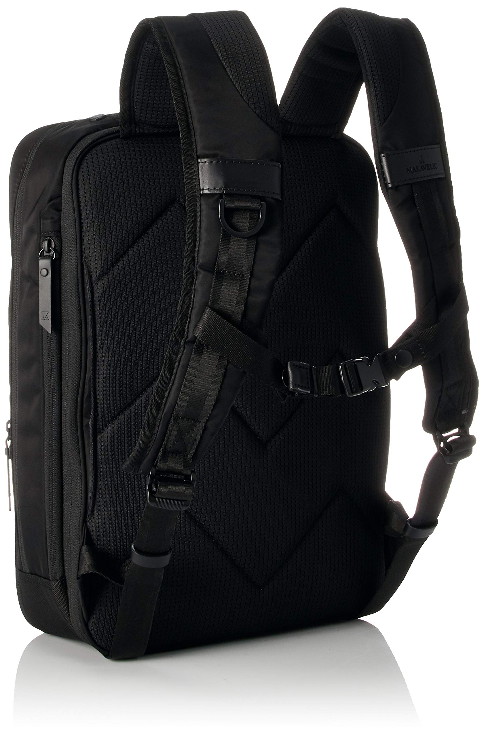 Machiavellik 3120-10102 WISDOM 13-Inch Laptop Backpack - Water-Resistant College School Backpack with USB Charging Port, Black - Perfect for Work, Travel & Daily Commute