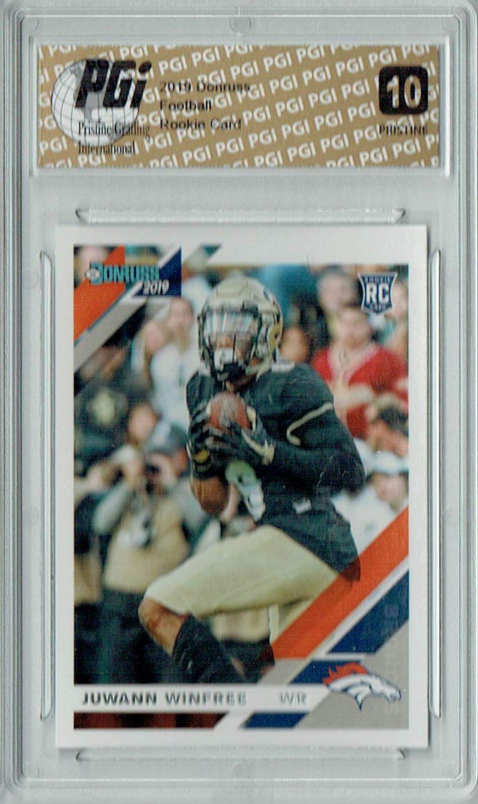 Juwann Winfree 2019 Donruss #297 PRISTINE Rookie Card PGI 10 - NFL Football Collectible for Display, Trading, and Investment